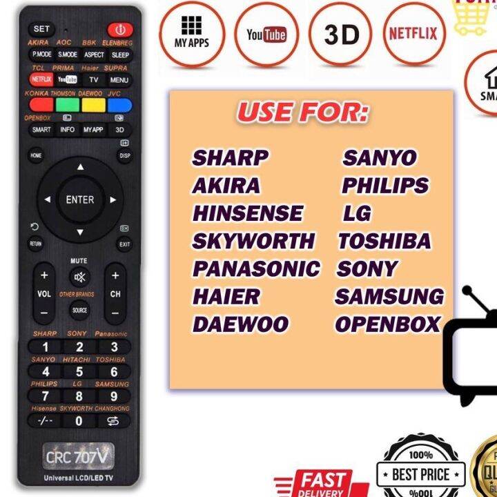 Universal LCD LED TV remote control RML1376M l1376m crc707v/707E