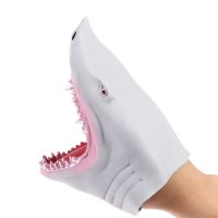 1 Pc Shark Hand Puppet TPR Gray Shark Hand Puppet Glove Telling Story Doll Props Kids Toy Model Gifts