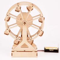 EHRHDC DIY Unique Assembling Toy Kits Toys Ferris wheel Wooden Toys Mechanical 3D Puzzle Music Box Model Kits Pen holder Wooden Puzzle