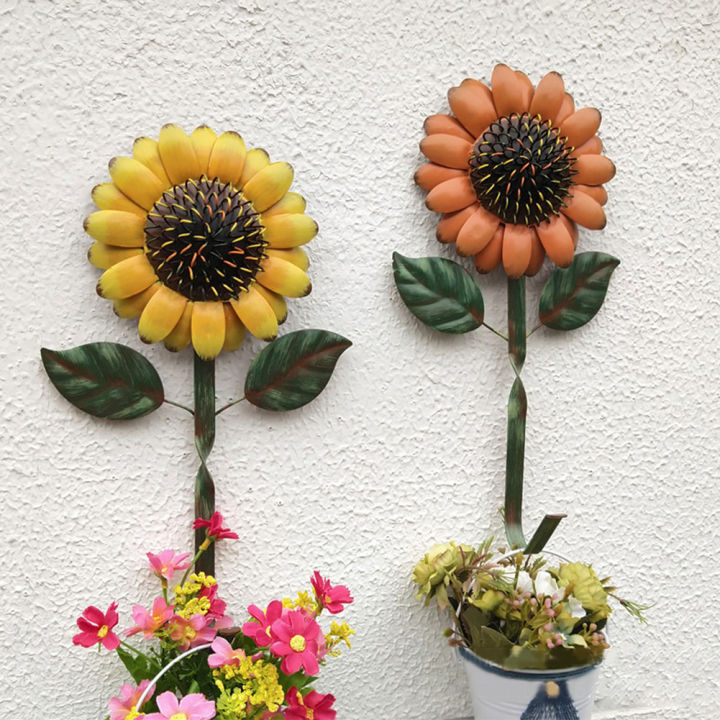 entryway-wall-hangers-hanging-keys-kitchen-aprons-for-towels-storage-holder-iron-art-sunflower-hooks-vintage-easy-install