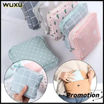 New Women Girl Sanitary Pad Pouches Napkin Towel Storage Bag Credit Card  Holder Coin Purse Cosmetics Earphone Case