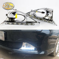 SNCN 2ชิ้น12V รถ DRL LED Daylights สำหรับ Toyota Camry 2012 2013 2014สีเหลืองเปิดฟังก์ชั่นกลางวัน12V ไฟตัดหมอก12V