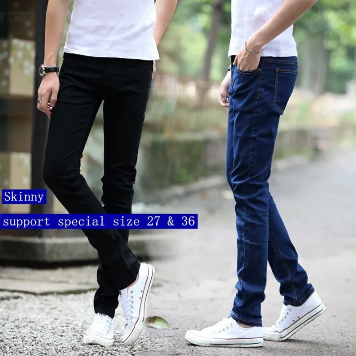 Size：27-36 Summer Jeans Men's Slim Fit Long Pants Blue Wear Trousers Jeans  | Lazada Singapore