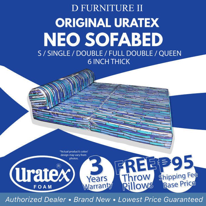 URATEX NEO SOFABED with Free Pillow and 100 Uratex Foam / ( 30x75