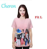 Cheron ขาย16443-KAOS รูปสี่เหลี่ยมผืนผ้าเสื้อรูป L จริง Distro Chick Tops Kekinian ราคาถูกแขนสั้นทัมเบลอร์ Tees เสื้อยืดลำลอง Combed Tshirt ผ้าฝ้ายเสื้อผ้าวัยรุ่นผู้ใหญ่ ABG สำหรับกีฬาลำลองเดินชุดกีฬาสีพิเศษสีชมพู