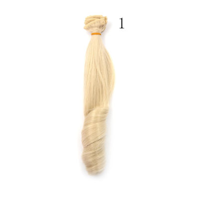 [YOWEI] 20cm หนา NATURAL Color CURLY Doll wigs สำหรับ1/3 1/4 1/6 BJD DIY Doll hair