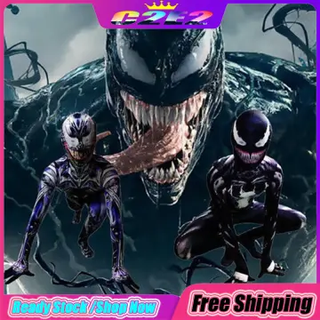 Venom Costume Cosplay Jumpsuit Adult Kid Blue Ver