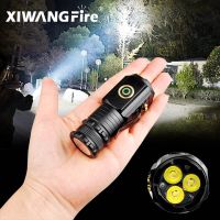 3 LED Flashlight 18350 Torch 1800LM ATR Luminus SST20 Rechargeable USB C Light IP68 Waterproof with Magnet for Hiking Camping Rechargeable  Flashlight