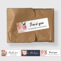 100PCS Black Pink Open Me Handmade Tag Thank You Sticker For Small Bussiness Gift Box Sealed Label Decoration Packaging Supplies