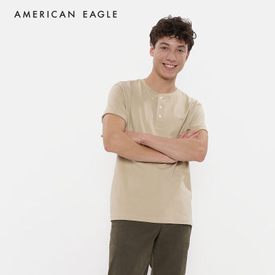 American Eagle Short-Sleeve Henley Icon T-Shirt เสื้อยืด ผู้ชาย แขนสั้น (NMTS 017-1740-676)