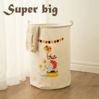 Popular Cartoon Design Durable Kids Toy Storage Basket Large Capability Foldable Basket Toys Organizer