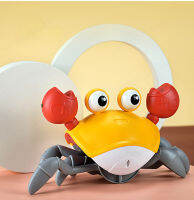 vivinatural Escape Crab หลีกเลี่ยงสิ่งกีดขวางอัตโนมัติ เพลงเบา ชาร์จ USB เด็กคลานปูเหนี่ยวนำไฟฟ้า