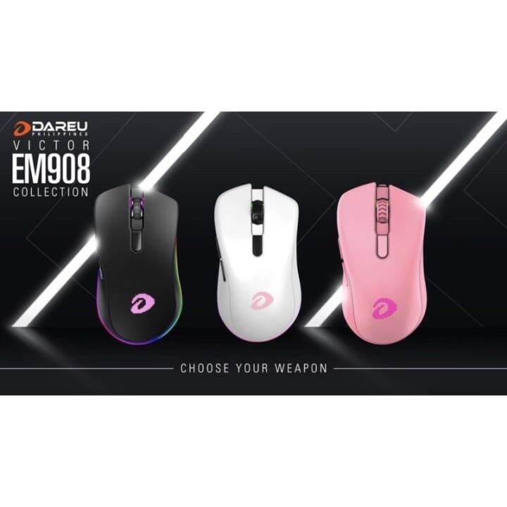 Computers Dareu EM908 VICTOR BLACK E-Sports Gaming Mouse | Lazada PH