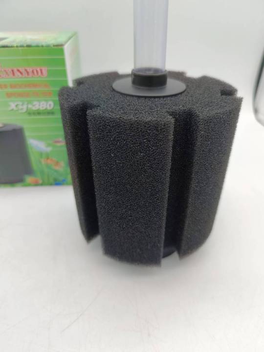 xinyou-xy-180-xy-280-xy-380-กรองฟองน้ำ-กรองในตู้ปลา-sponge-filter-ใช้ต่อกับปั๊มลม-ช่วยกรองให้น้ำใส