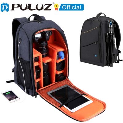 PULUZ กระเป๋าเป้สะพายหลังกันน้ำแบบพกพากลางแจ้งกระเป๋ากล้องขาตั้ง PTZ แบบถือพร้อมที่กันฝนสำหรับกระเป๋า DJI Ronin-Sc/ronin-S