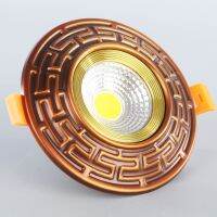 New Chinese style full copper lamp led embedded home ceiling villa living room 7.5 bovine eye lamp ceiling lamp tube lamp --sd230726◑◙