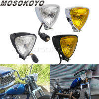 H4 12V 5560W Motorcycle Front Triangle Headlight Vintage Head Lights R Headlights For Harley Cafe Racer Chopper Headlamp