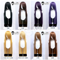 HSIU 100Cm Long Staight Cosplay Wig Heat Resistant Synthetic Hair Anime Party wigs 42 color Colourful Free nd wig hair net