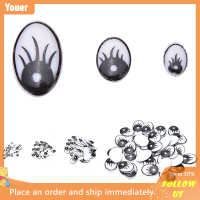 【Youer】 100ชิ้น/เซ็ต Plastic Cartoon Eyes สำหรับเด็ก Bear Doll หุ่นสัตว์ DIY SUPPLY