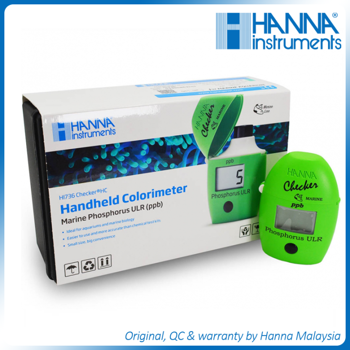thumbnail image 2 of Hanna Instruments HI736-25 Phosphorus Ultra Low Range Marine Reagent - 25 Tests For Water Analysis 2 of 11