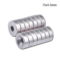 5 100PCS 15x5-5 Super Powerful Magnets 15x5 mm Hole 5 mm Permanent Neodymium Magnetic 15x5-5mm Countersunk Round Magnet 15x5-5