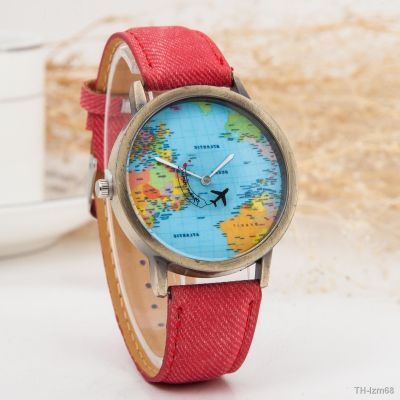 ⌚ Hit the plane circled earth a cowboy restoring ancient ways with watch bronze belt male ladies map