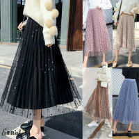 Hot Selling Women Boho Polka Dot Long Maxi High Waist Summer Pleated Beach Skirt Women Clothing