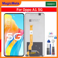 MagicMeta จอ LCD ขนาด6.72นิ้วของแท้สำหรับ Oppo A1 5G อะไหล่จอ LCD PHS110หน้าจอ LCD จอแสดงผลหน้าจอสัมผัสประกอบดิจิไทเซอร์พร้อมกรอบกลางสำหรับ OPPO A1 5G PHS110 Lcd