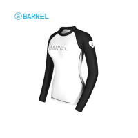 BARREL WOMEN EVE RASHGUARD - WHITE BLACK ชุดว่ายน้ำ ชุดว่ายน้ำแขนยาว ชุดว่ายน้ำผู้หญิง