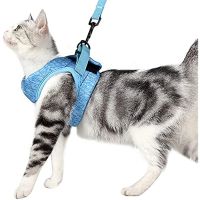 ATUBAN Cat Harness&amp;Leash with Ultra Light Escape Proof Kitten Collar Cat Walking Jacket for Puppies Rabbits Running Cushioning