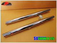 SUZUKI K125 EXHAUST MUFFLER "CHROME" PLATED (1 PAIR) // ท่อไอเสียคู่ ชุบโครเมี่ยม  สินค้าคุณภาพดี ได้มาตรฐาน ผ่านการรับรอง มอก.