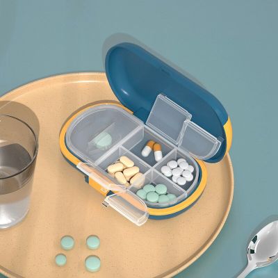4/6 Grids Portable Travel Pill Case With Pill Cutter Organizer Medicine Storage Container Drug Tablet Box Plastic Pill Boxes Medicine  First Aid Stora