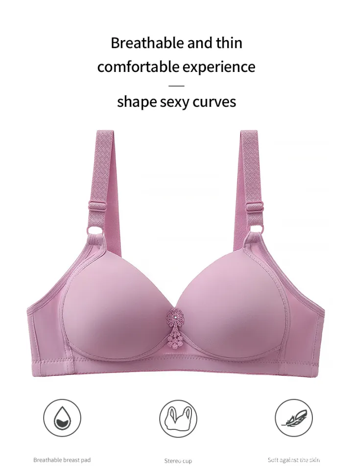 EALOM Plus Size Bras for Women Wire Free Push Up Laies Lingerie