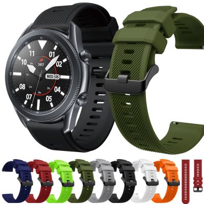 ลอกออกได้♨สำหรับ Samsung Galaxy นาฬิกา3 45มิลลิเมตร SM-R840สายรัดซิลิโคนวงสร้อยข้อมือด่วนที่วางจำหน่าย22มิลลิเมตรสายนาฬิกา Watch Bands สายรัดข้อมือพลู