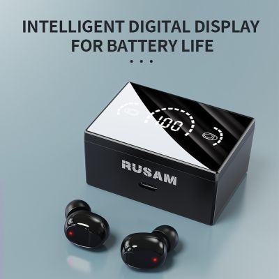 （Orange home earphone cover）   RUSAM RS32 TWS หูฟังไร้สายหูฟังแบบใส่หู V5.2บลูทูธ Touch Control หูฟัง HD หูฟังเซลล์สำหรับสมาร์ทโฟนทั้งหมด