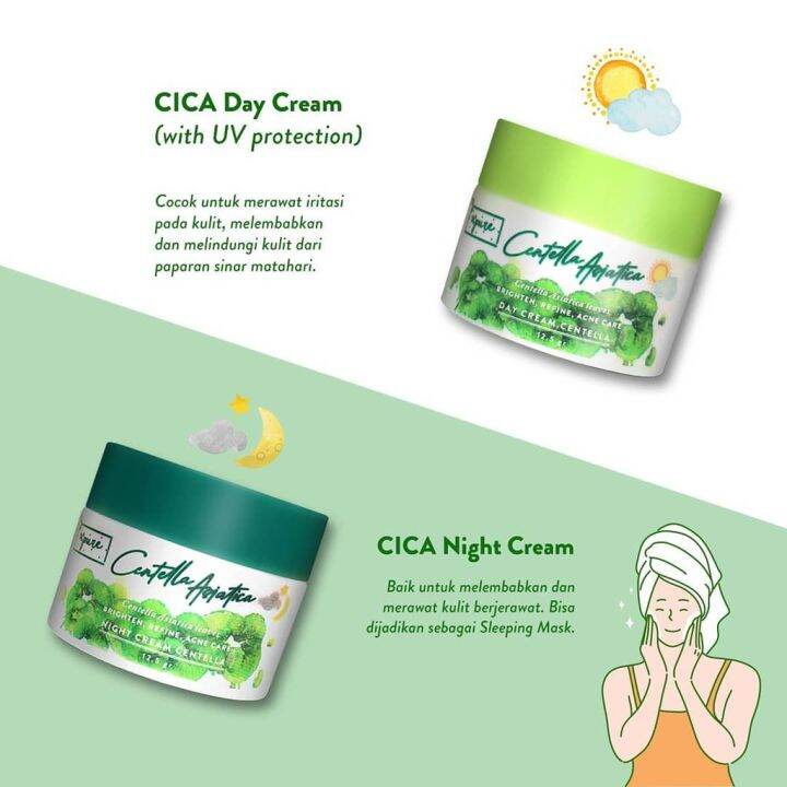 Npure Day Night Cream Centella Asiatica Cica Series Lazada Indonesia 5901