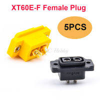 5PCS XT60E-F Female Plug Large Current GoldBrass Ni Plated Connector Power Battery Connecting Adapter for DIY RC Electric Car