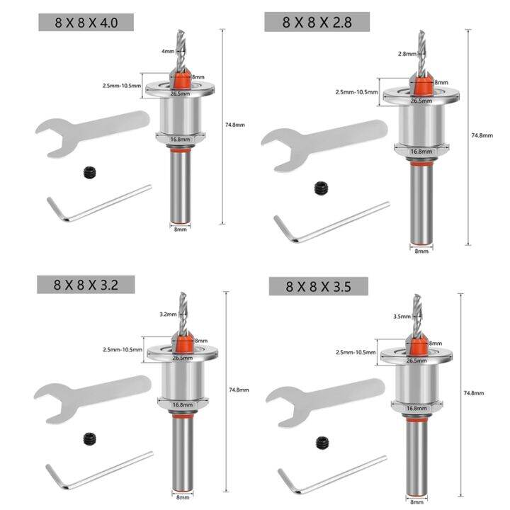 5pc-hss-countersink-woodworking-router-bit-set-milling-cutter-screw-extractor-demolition-wood-core-drill-bits