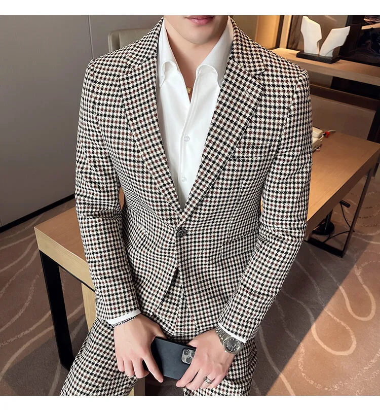 houndstooth plaid suit