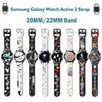 สร้อยข้อมือซิลิโคนการพิมพ์20มม. 22มม. สำหรับ Samsung Galaxy Watch 3 42มม. 46มม. สายรัดแกน S3เกียร์สำหรับนาฬิกา Huawei GT3/2E/โปร