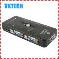 [Vktech] hw1702 USB HDMI KVM Switcher 4 พอร์ตใน 1 จาก 4 พัน 1080 จุด VGA S plitter กล่องสำหรับการแบ่งปันแป้นพิมพ์เมาส์ตรวจสอบ