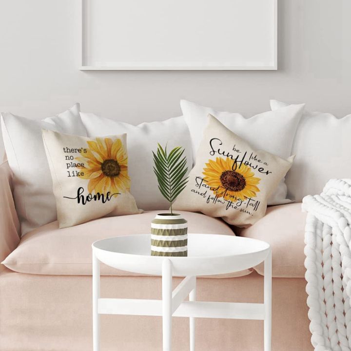 summer-pillow-covers-18x18-set-of-4-farmhouse-throw-pillows-summer-decorations-buffalo-sunflower-cushion-case