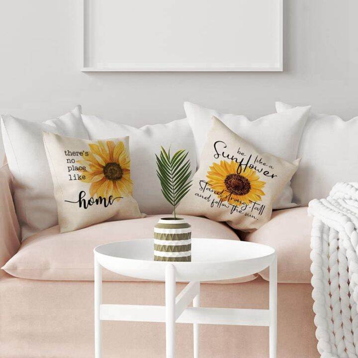 summer-pillow-covers-18x18-set-of-4-farmhouse-throw-pillows-summer-decorations-buffalo-sunflower-cushion-case