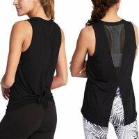 Workout Running Clothing Fitness Suit Female Gym Vest Open Back Womens Sportswear Athletic Yoga Wear Loose Shirts