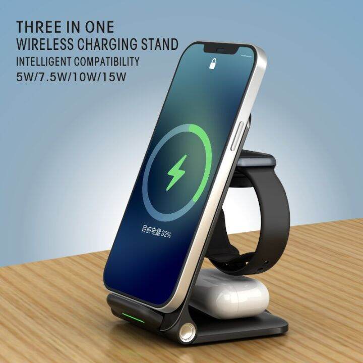 15W 3 in 1 Wireless Charger for Google Pixel 7 Pro Fast Charging Dock