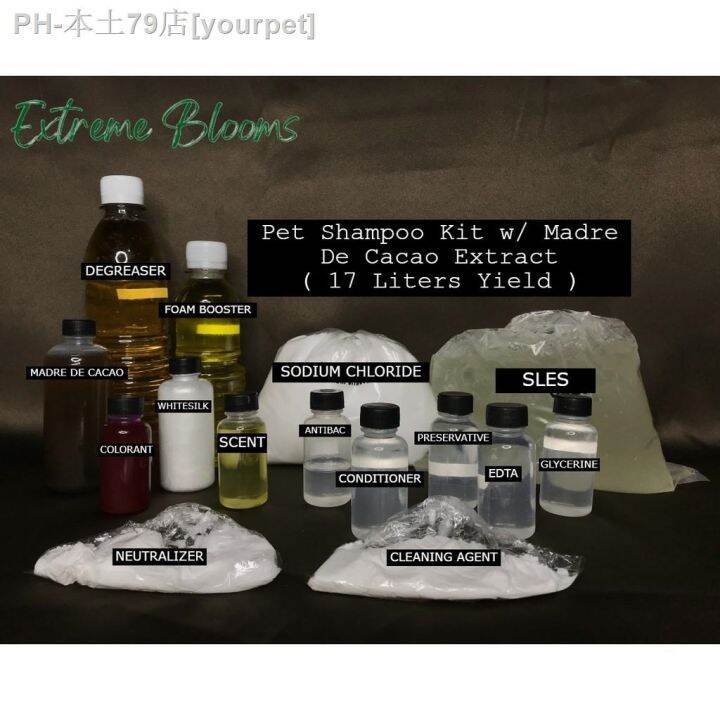 EXTREME BLOOMS Pet Shampoo DIY Kit with Madre de Cacao (17Liters Yield
