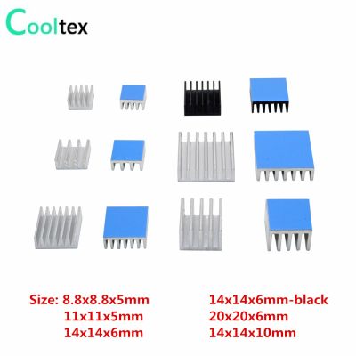 Aluminum Heatsink Radiator Heat Sink Cooling For Electronic Chip IC 3D printer Raspberry PI With Thermal Conductive Tape Adhesives Tape