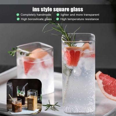 【CW】∈  Glass Cup Heat-resistant Juice Borosilicate Drinkware Durable Mug 250/350ml