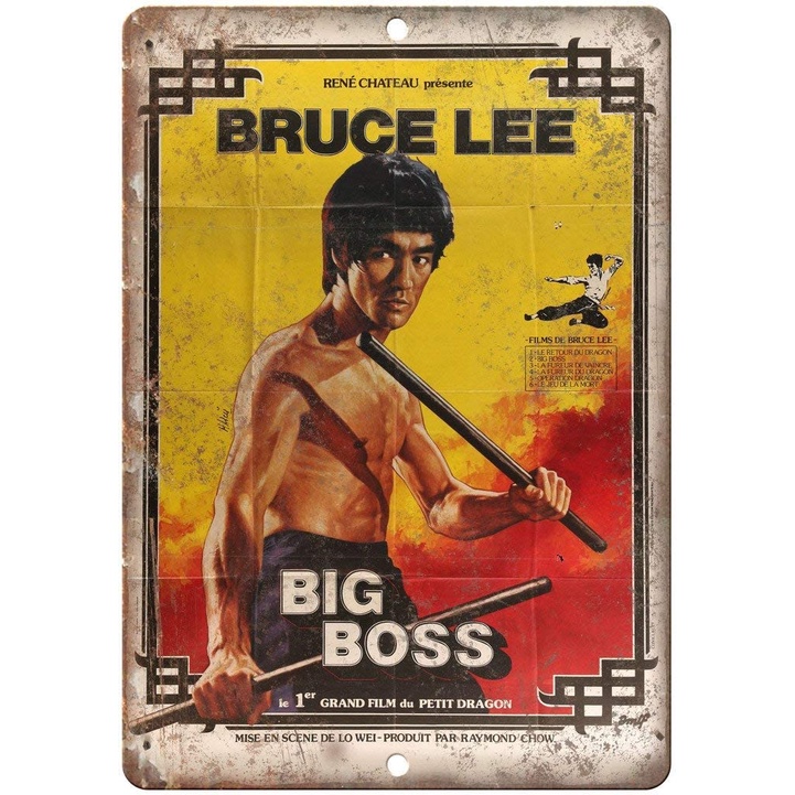 Metal Tin Sign Bruce Lee Bar Pub Home Vintage Retro Poster Cafe ART
