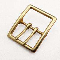 ☬ 40/45/50/55mm Solid brass Belt Buckle Double Pin two pins 2 Prongs Super wide and thick DIY Leathercraft Hardware Buckles